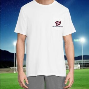 NWT VINEYARD VINES MLB Washington Nationals Every Day Pocket Tee in White M